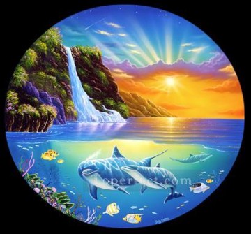 魚の水族館 Painting - amh0031e1 現代の海底世界
